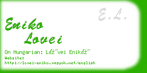 eniko lovei business card